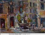 Piazza di San Simeone, Rome, Oil on Canvas